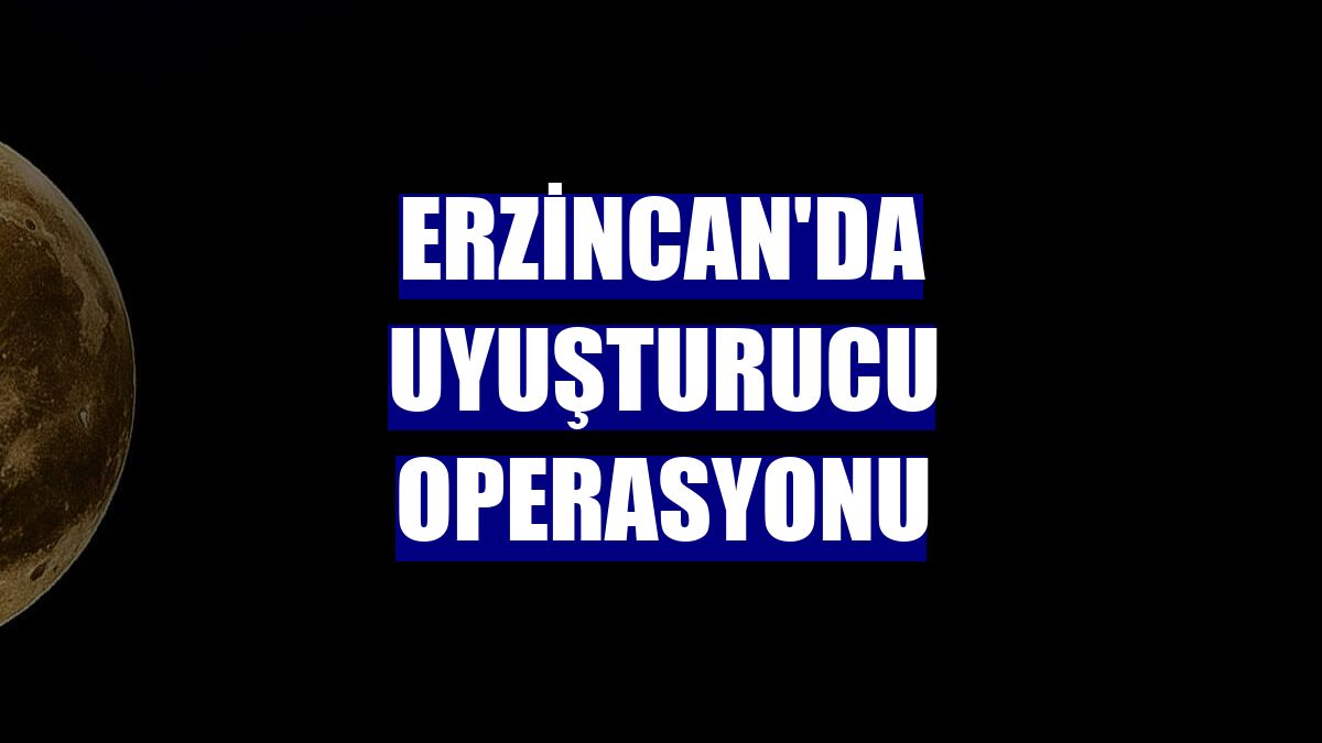 Erzincan'da uyuşturucu operasyonu