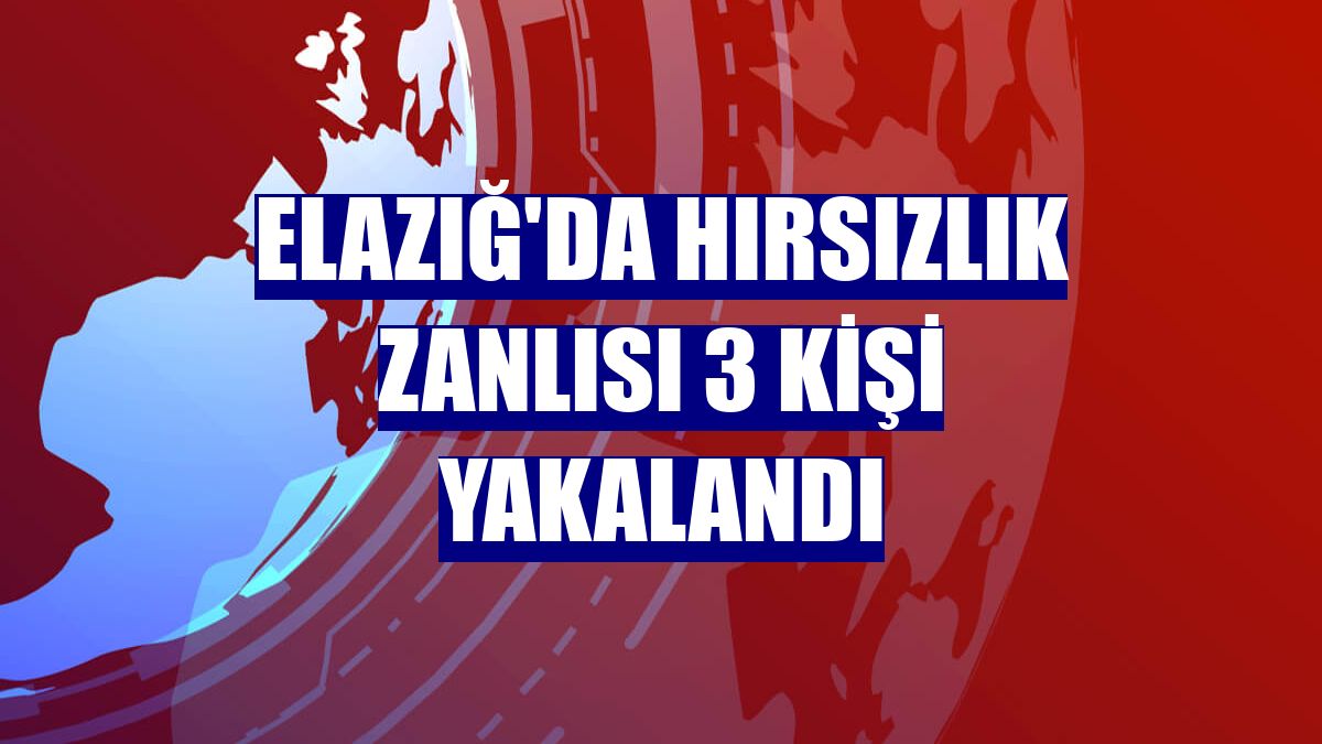 Elazığ'da hırsızlık zanlısı 3 kişi yakalandı