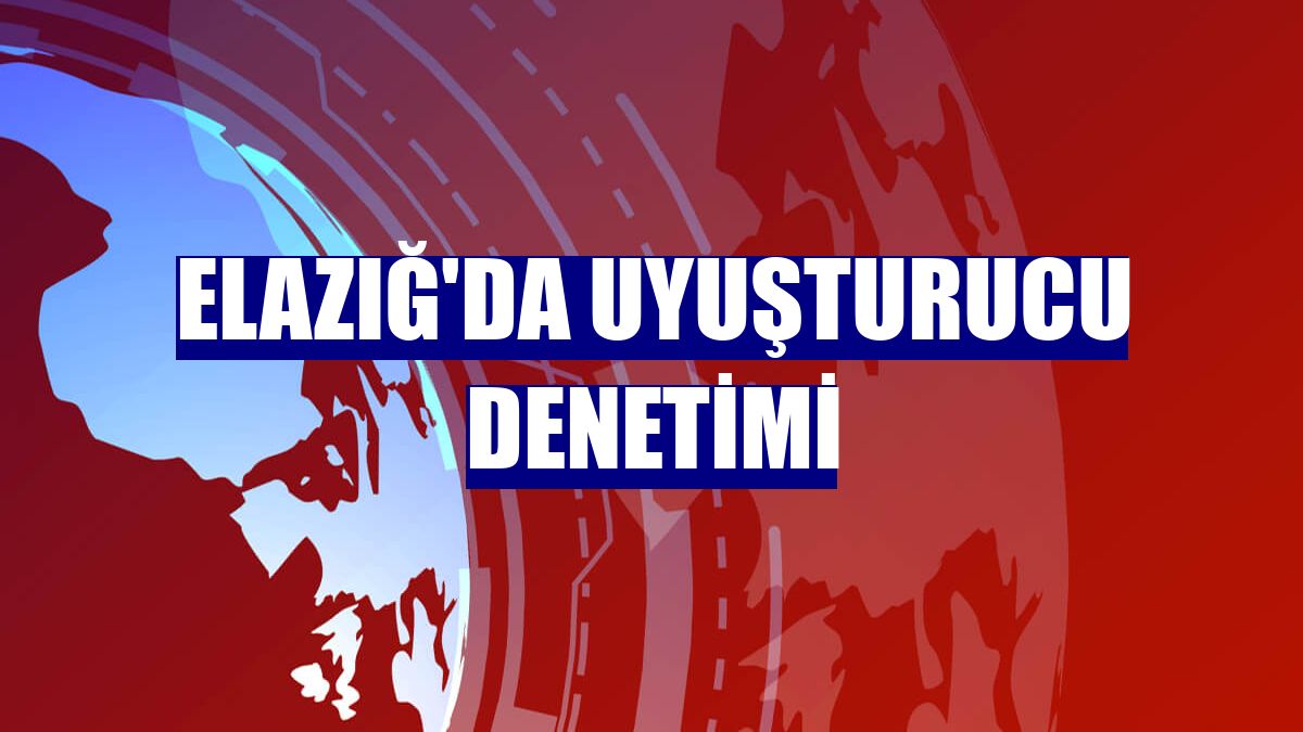 Elazığ'da uyuşturucu denetimi