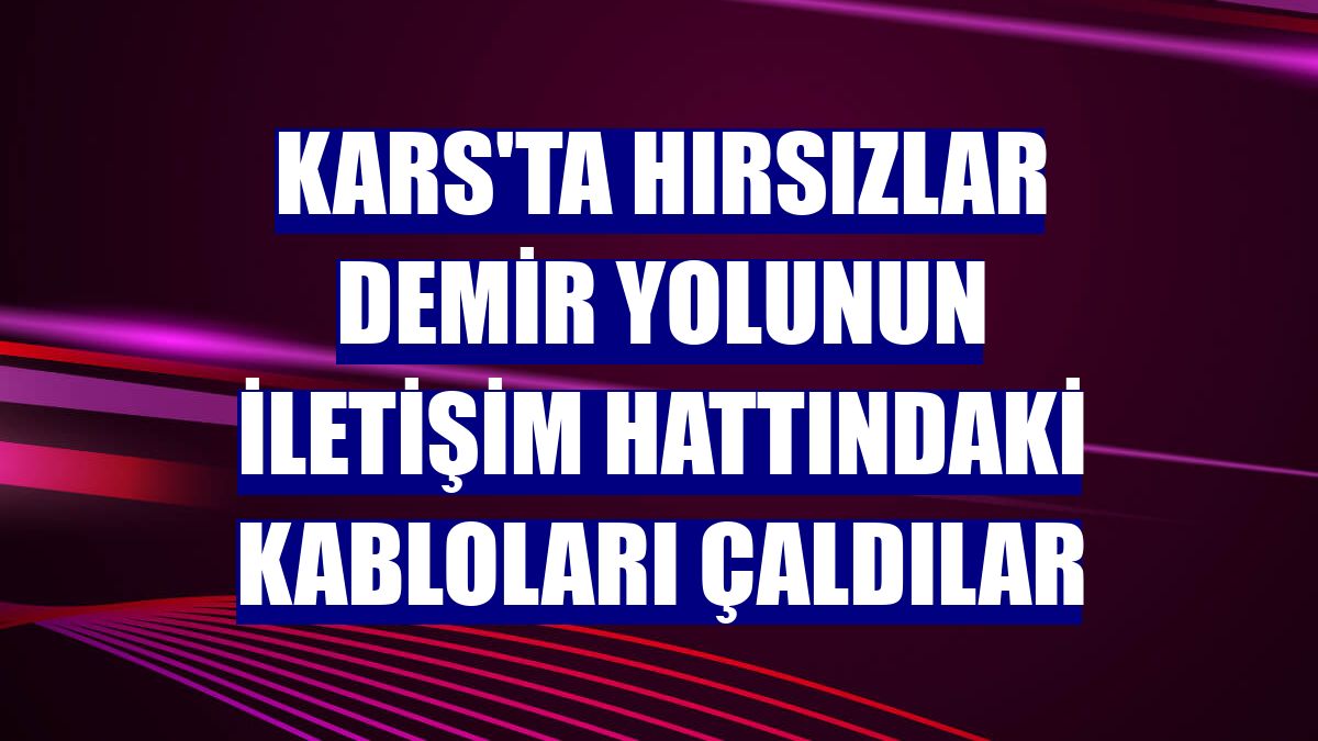 Kars'ta hırsızlar demir yolunun iletişim hattındaki kabloları çaldılar