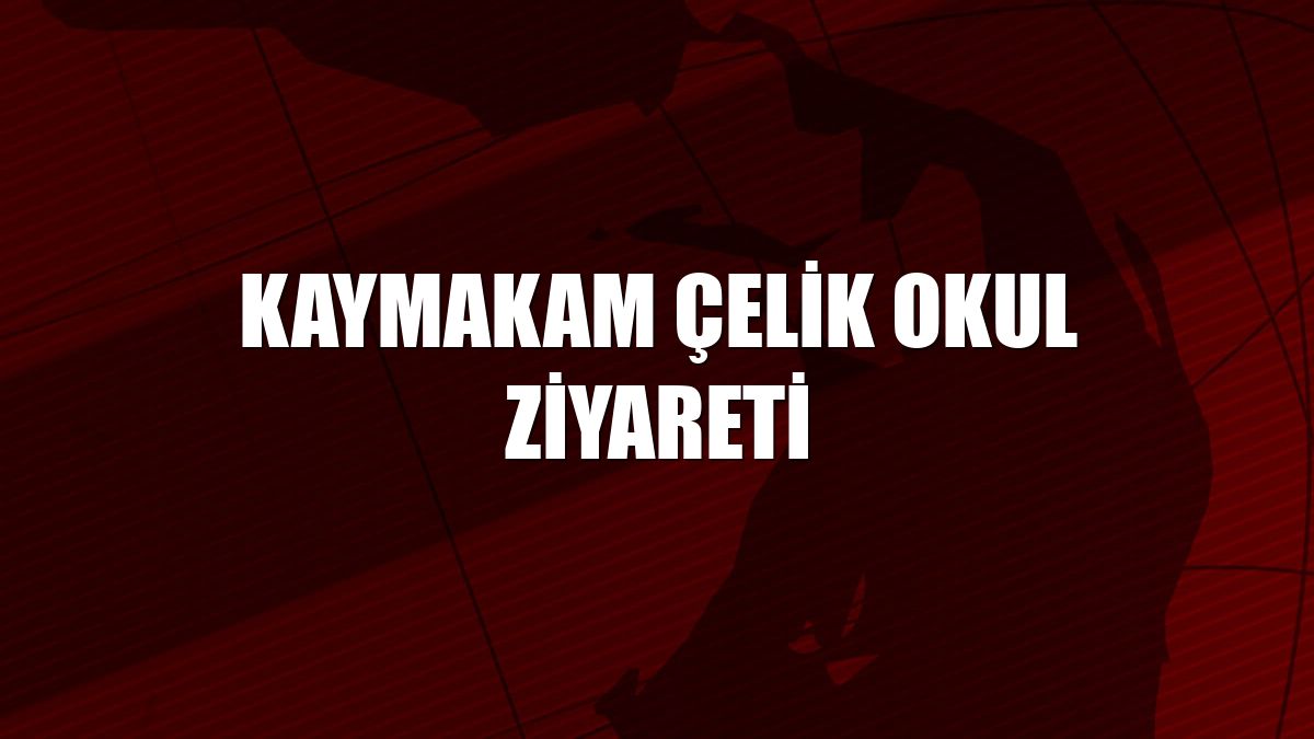 Kaymakam Çelik okul ziyareti
