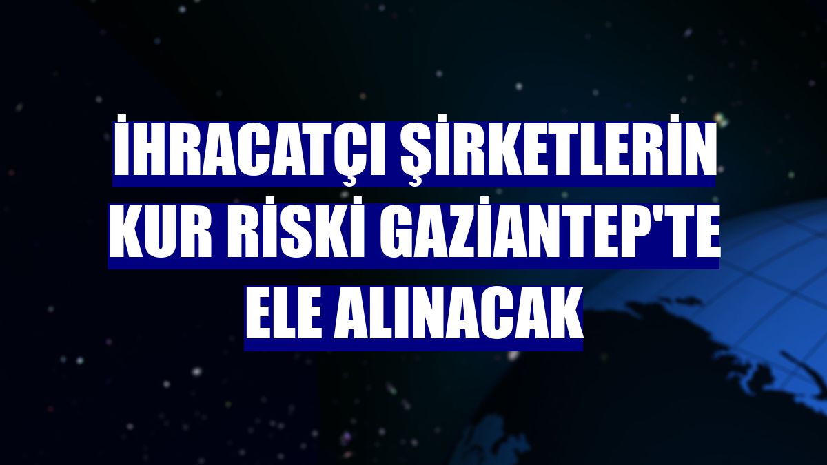 İhracatçı şirketlerin kur riski Gaziantep'te ele alınacak