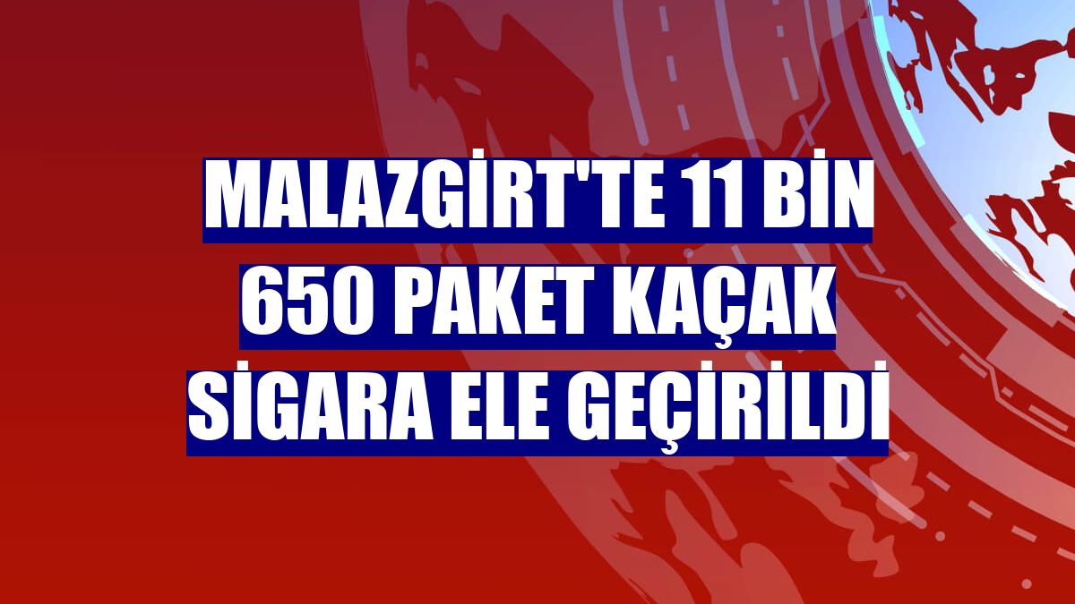 Malazgirt'te 11 bin 650 paket kaçak sigara ele geçirildi