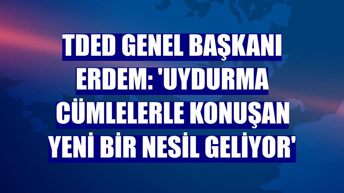 TDED Genel Başkanı Erdem: 'Uydurma cümlelerle konuşan yeni bir nesil geliyor'