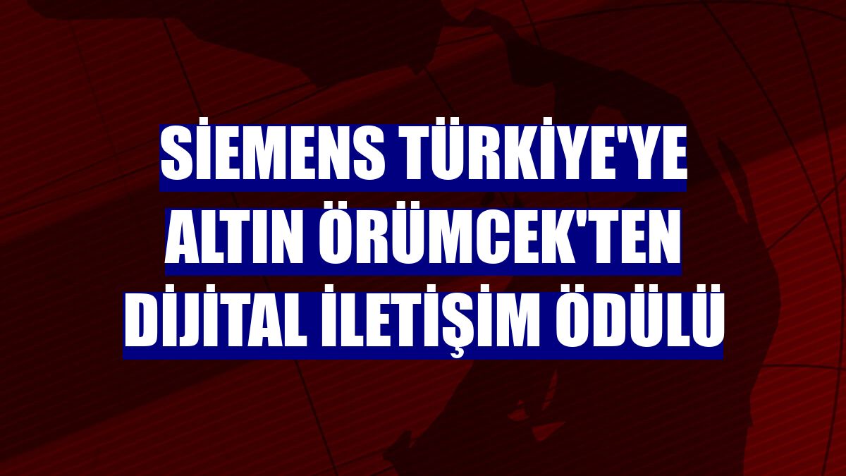Siemens Türkiye'ye Altın Örümcek'ten dijital iletişim ödülü