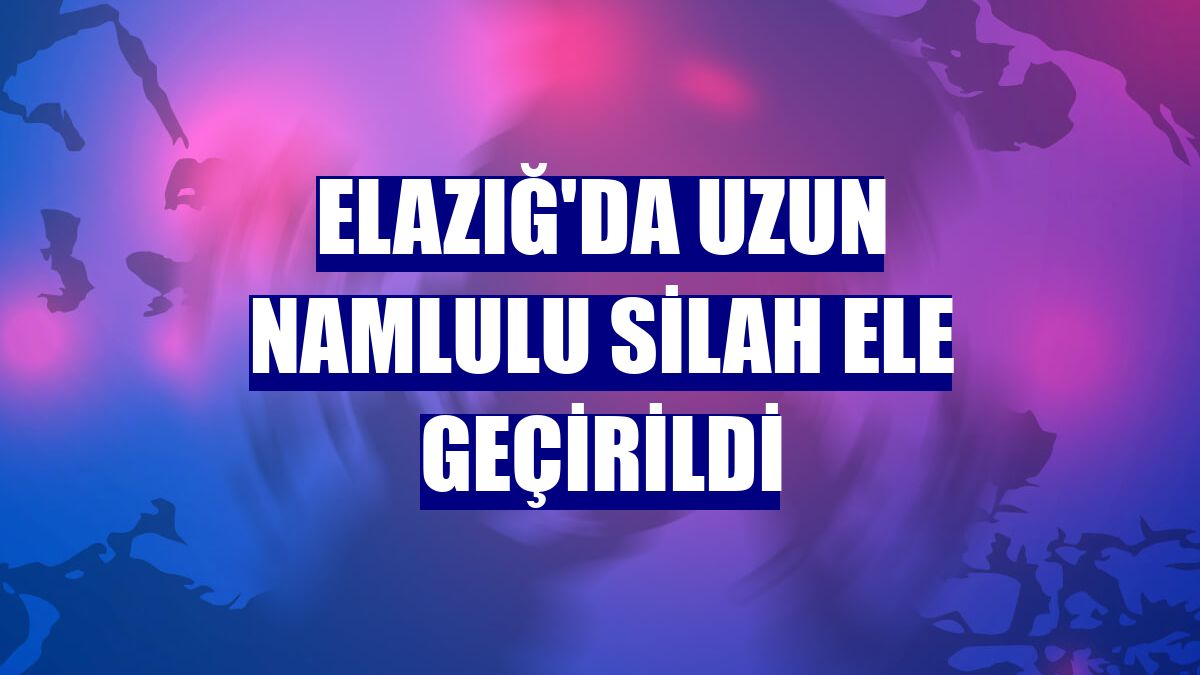 Elazığ'da uzun namlulu silah ele geçirildi