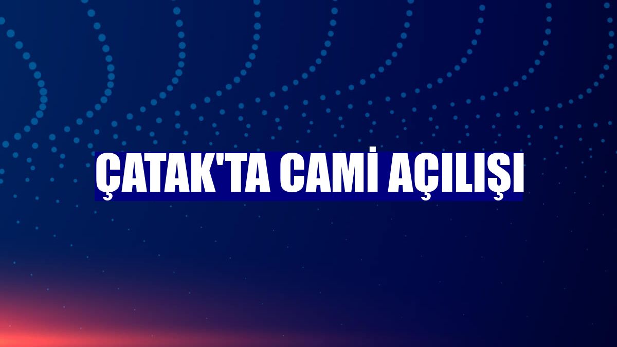 Çatak'ta cami açılışı