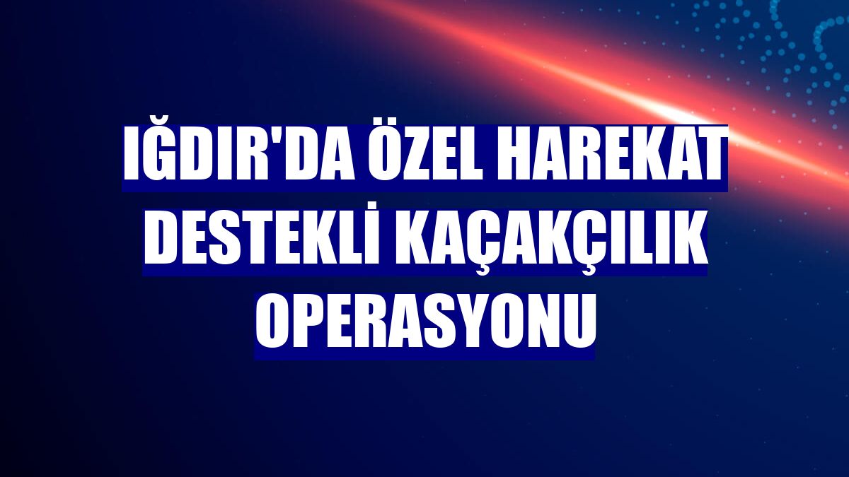 Iğdır'da özel harekat destekli kaçakçılık operasyonu