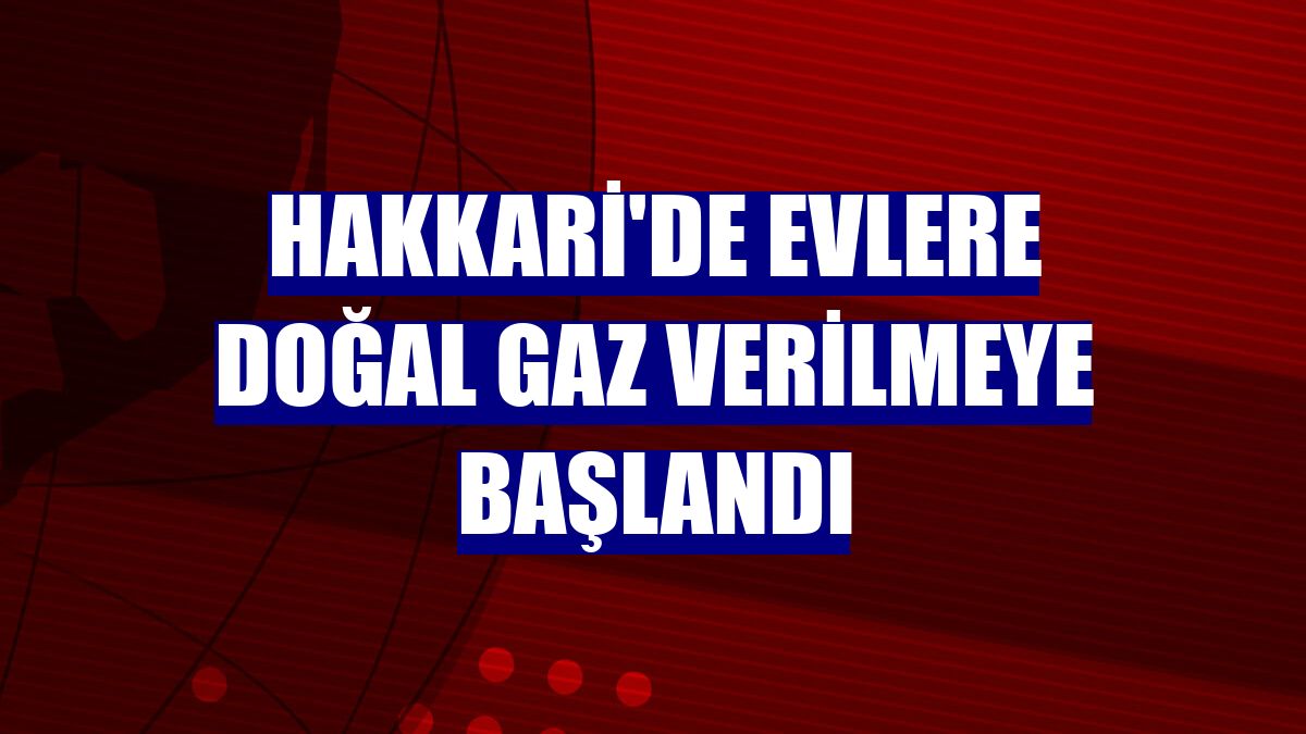 Hakkari'de evlere doğal gaz verilmeye başlandı