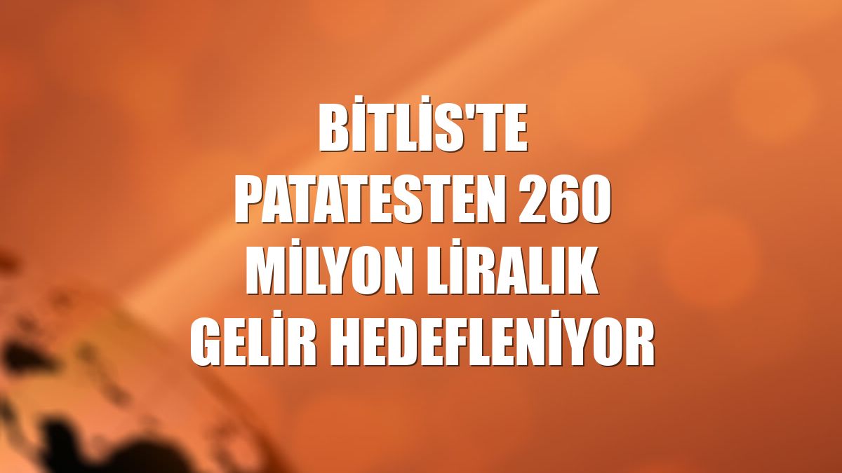 Bitlis'te patatesten 260 milyon liralık gelir hedefleniyor