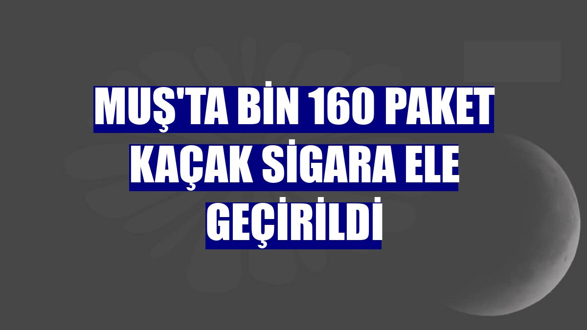 Muş'ta bin 160 paket kaçak sigara ele geçirildi