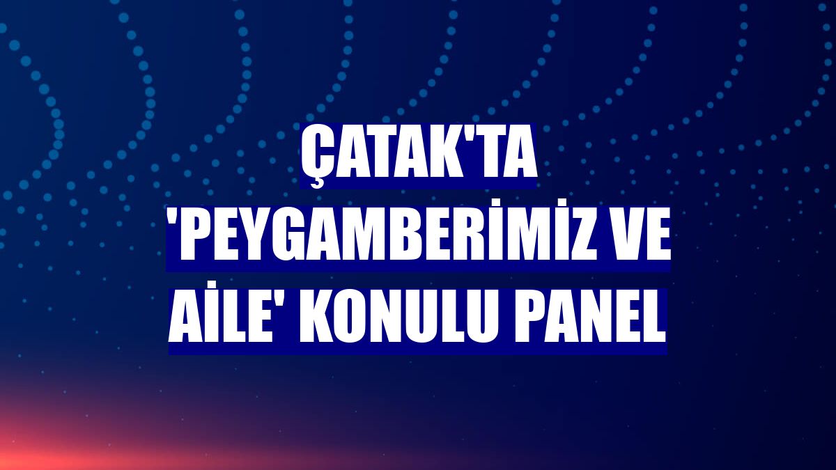 Çatak'ta 'Peygamberimiz ve Aile' konulu panel