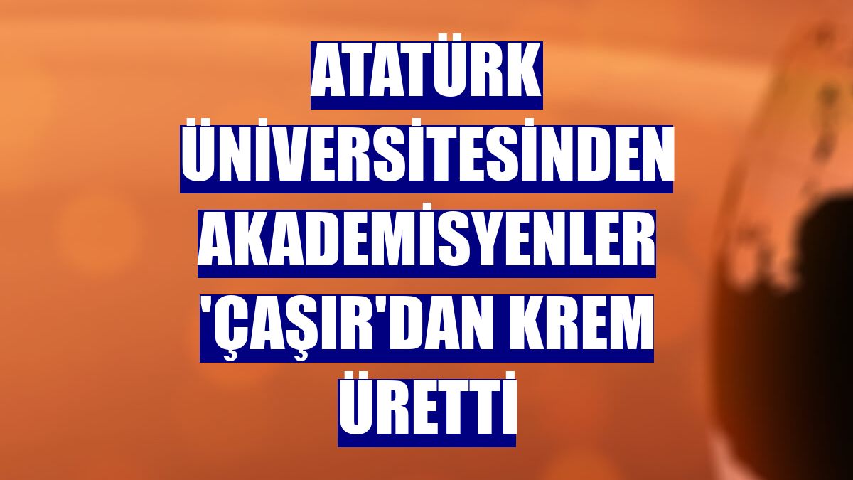 Atatürk Üniversitesinden akademisyenler 'çaşır'dan krem üretti