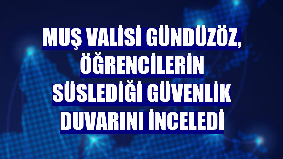 Muş Valisi Gündüzöz, öğrencilerin süslediği güvenlik duvarını inceledi