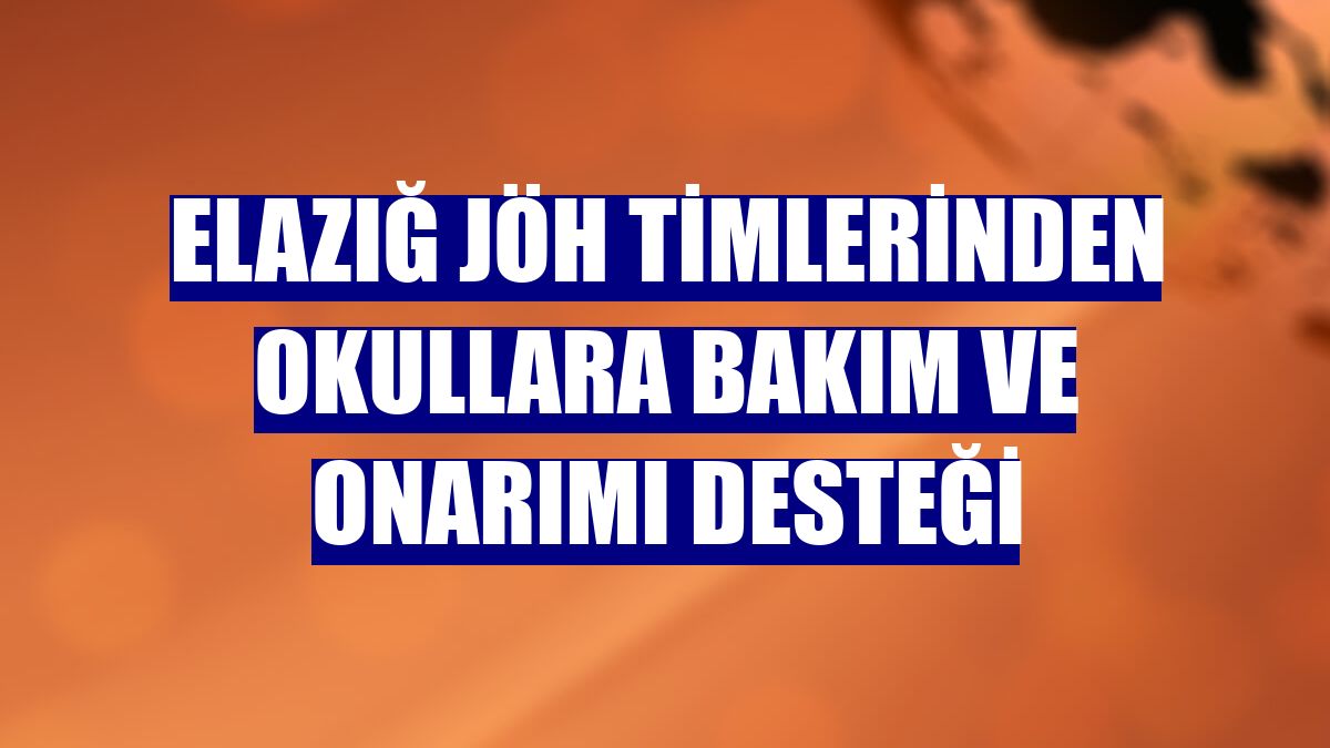 Elazığ JÖH timlerinden okullara bakım ve onarımı desteği