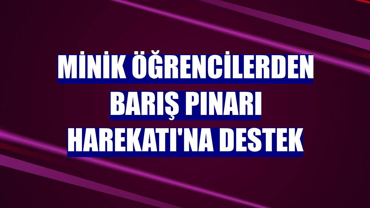 Minik öğrencilerden Barış Pınarı Harekatı'na destek