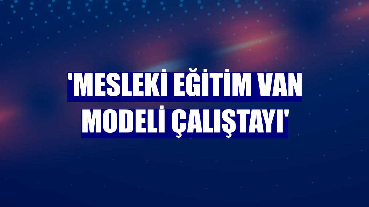 'Mesleki Eğitim Van Modeli Çalıştayı'
