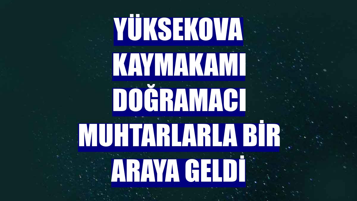 Yüksekova Kaymakamı Doğramacı muhtarlarla bir araya geldi