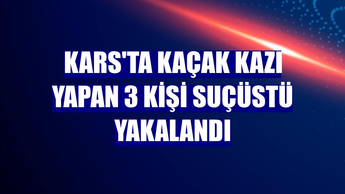 Kars'ta kaçak kazı yapan 3 kişi suçüstü yakalandı