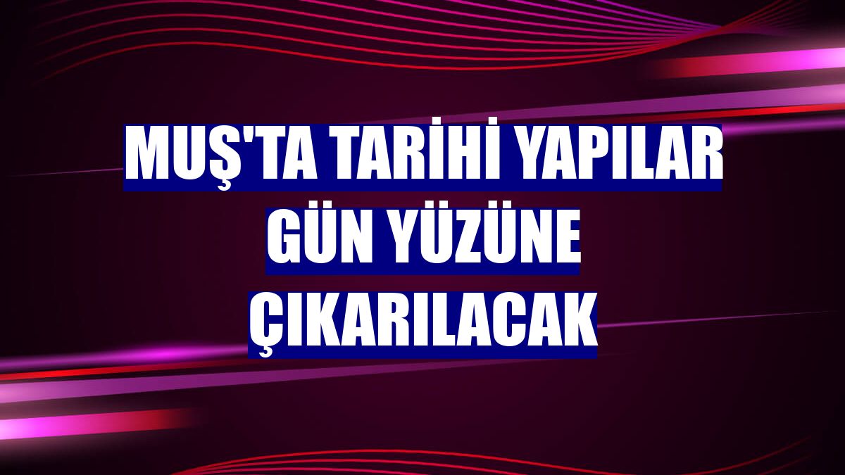 Muş'ta tarihi yapılar gün yüzüne çıkarılacak