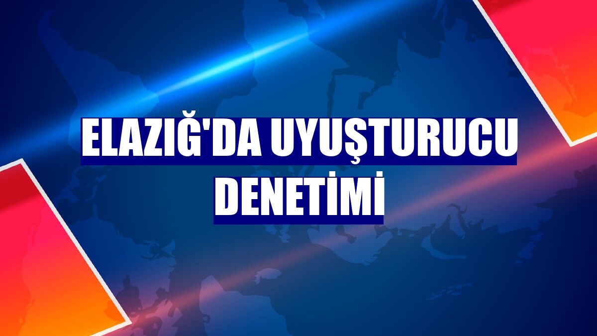 Elazığ'da uyuşturucu denetimi