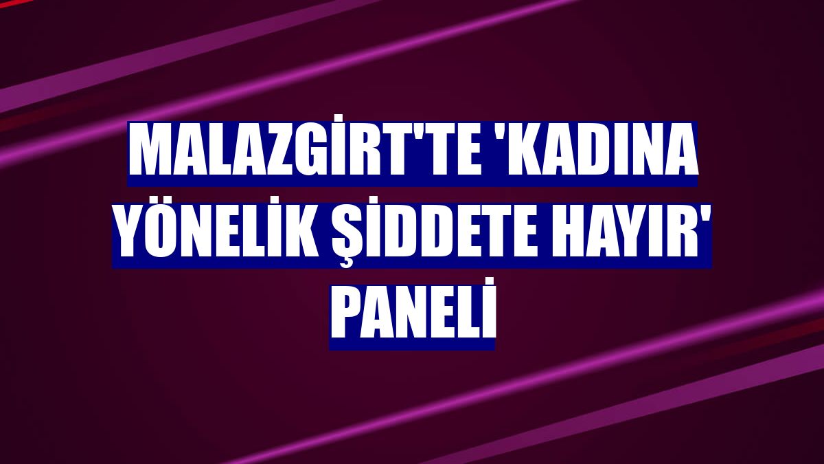 Malazgirt'te 'Kadına Yönelik Şiddete Hayır' paneli