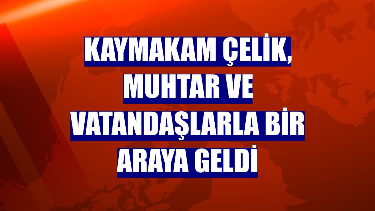 Kaymakam Çelik, muhtar ve vatandaşlarla bir araya geldi