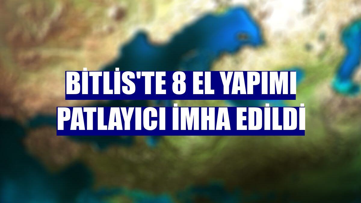 Bitlis'te 8 el yapımı patlayıcı imha edildi