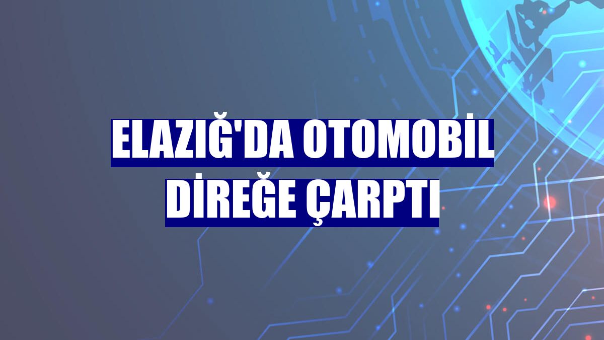 Elazığ'da otomobil direğe çarptı