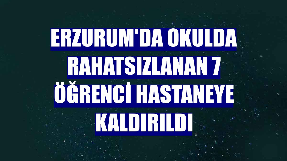 Erzurum'da okulda rahatsızlanan 7 öğrenci hastaneye kaldırıldı