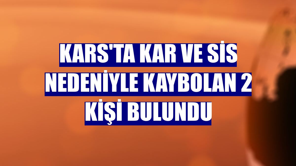 Kars'ta kar ve sis nedeniyle kaybolan 2 kişi bulundu