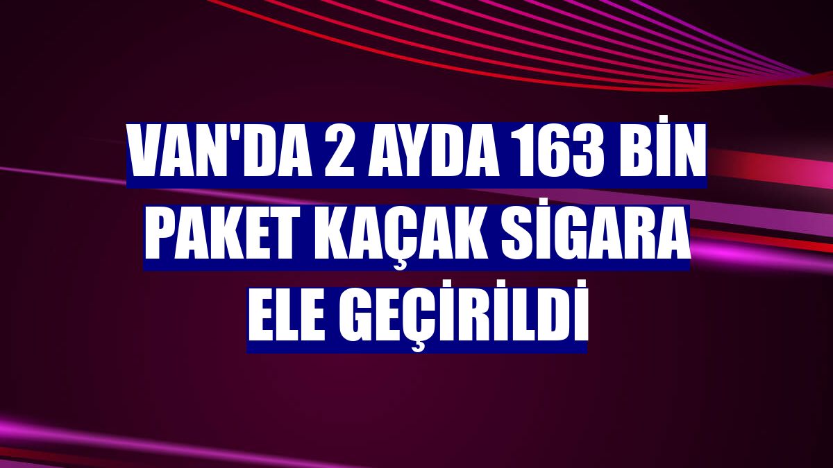 Van'da 2 ayda 163 bin paket kaçak sigara ele geçirildi