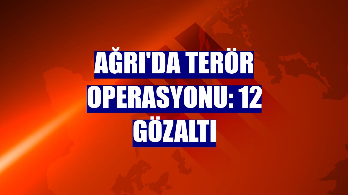 Ağrı'da terör operasyonu: 12 gözaltı