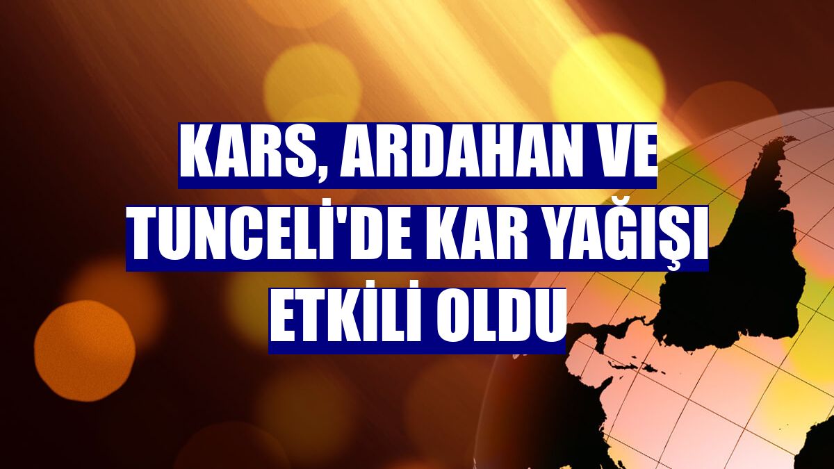 Kars, Ardahan ve Tunceli'de kar yağışı etkili oldu
