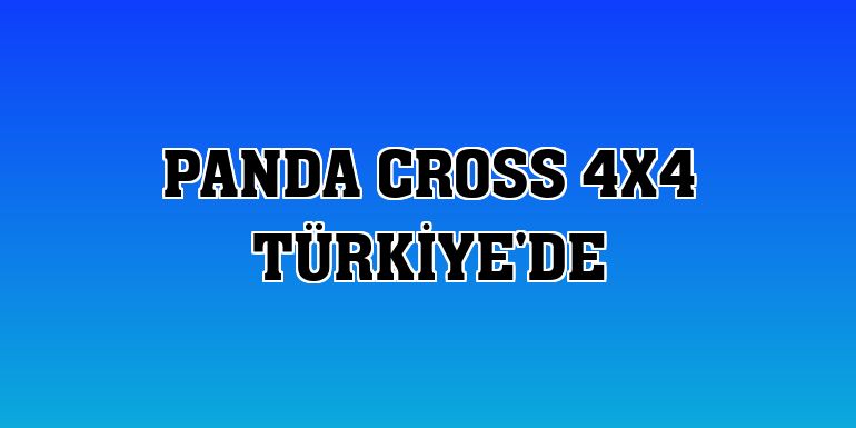 Panda Cross 4x4 Türkiye'de