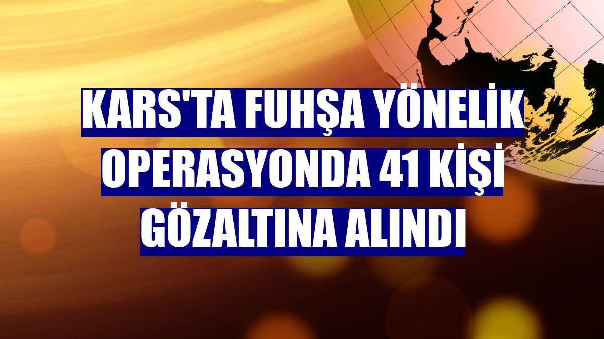 Kars'ta fuhşa yönelik operasyonda 41 kişi gözaltına alındı