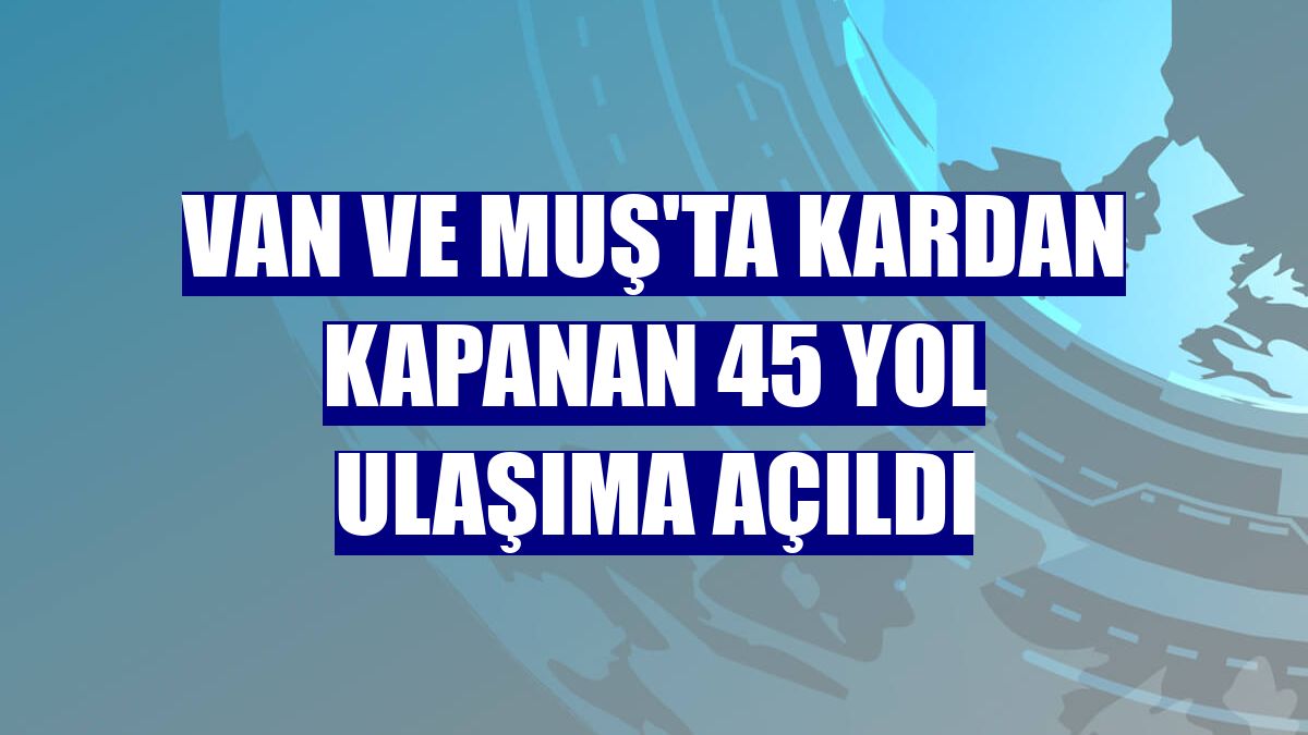 Van ve Muş'ta kardan kapanan 45 yol ulaşıma açıldı