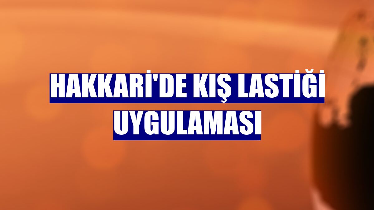 Hakkari'de kış lastiği uygulaması