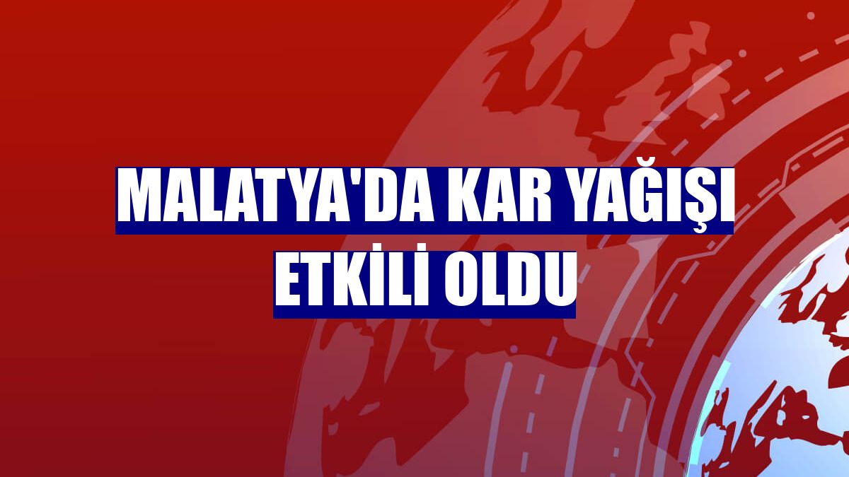 Malatya'da kar yağışı etkili oldu