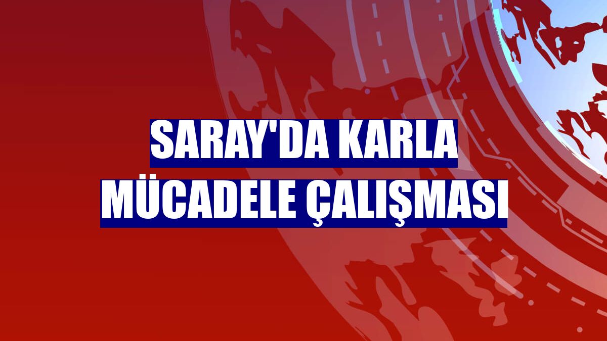 Saray'da karla mücadele çalışması