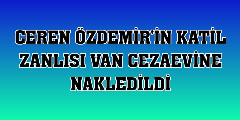 Ceren Özdemir'in katil zanlısı Van Cezaevine nakledildi