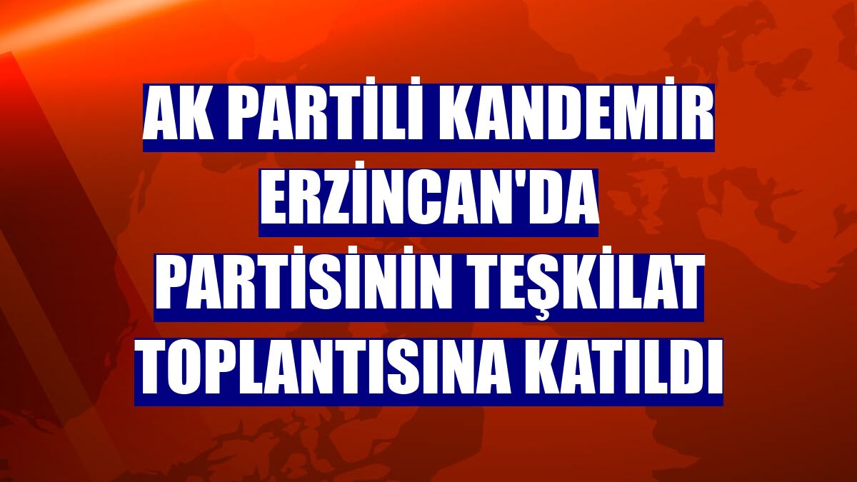 AK Partili Kandemir Erzincan'da partisinin teşkilat toplantısına katıldı