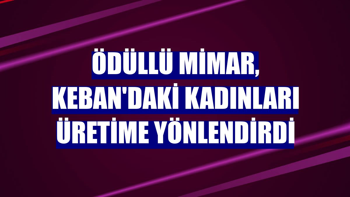 Ödüllü mimar, Keban'daki kadınları üretime yönlendirdi
