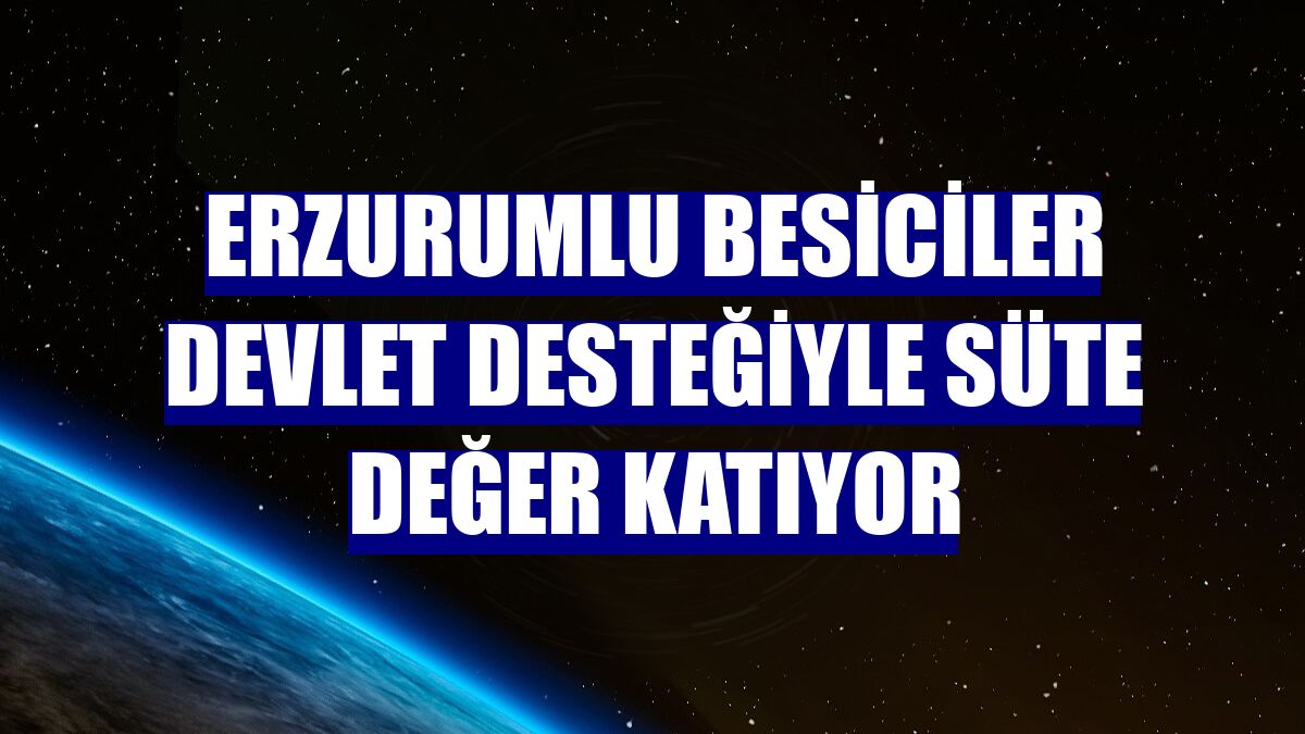 Erzurumlu besiciler devlet desteğiyle süte değer katıyor