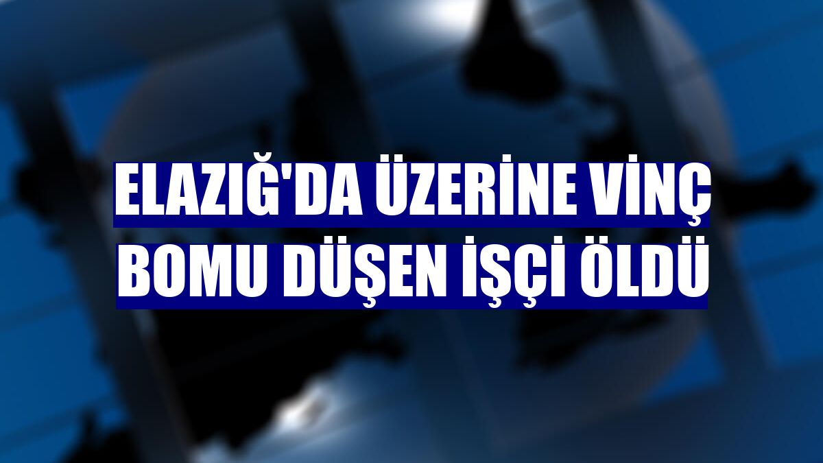 Elazığ'da üzerine vinç bomu düşen işçi öldü