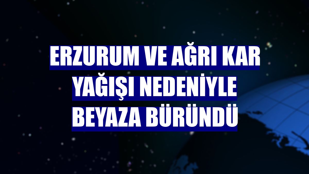 Erzurum ve Ağrı kar yağışı nedeniyle beyaza büründü