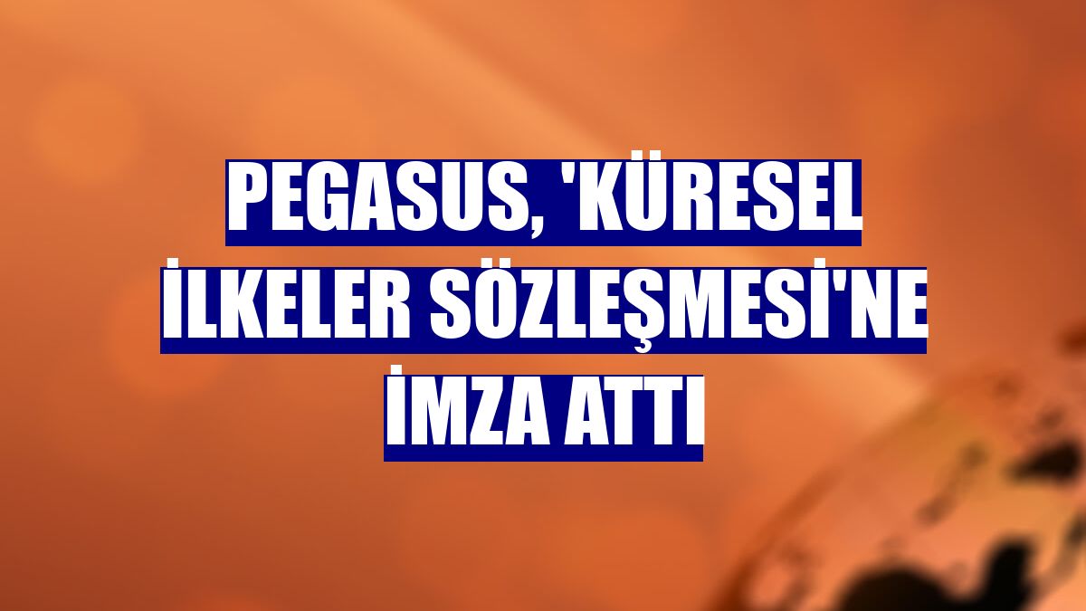 Pegasus, 'Küresel İlkeler Sözleşmesi'ne imza attı