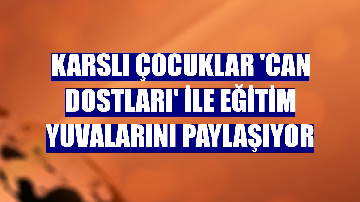 Karslı çocuklar 'can dostları' ile eğitim yuvalarını paylaşıyor