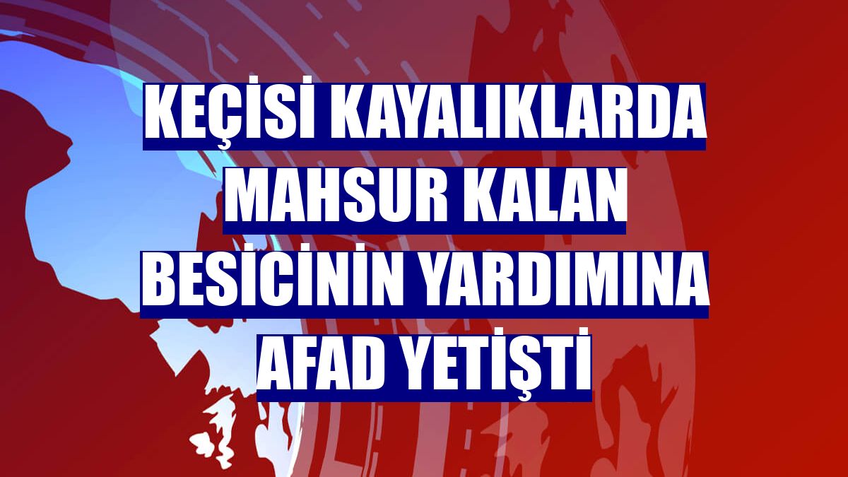 Keçisi kayalıklarda mahsur kalan besicinin yardımına AFAD yetişti