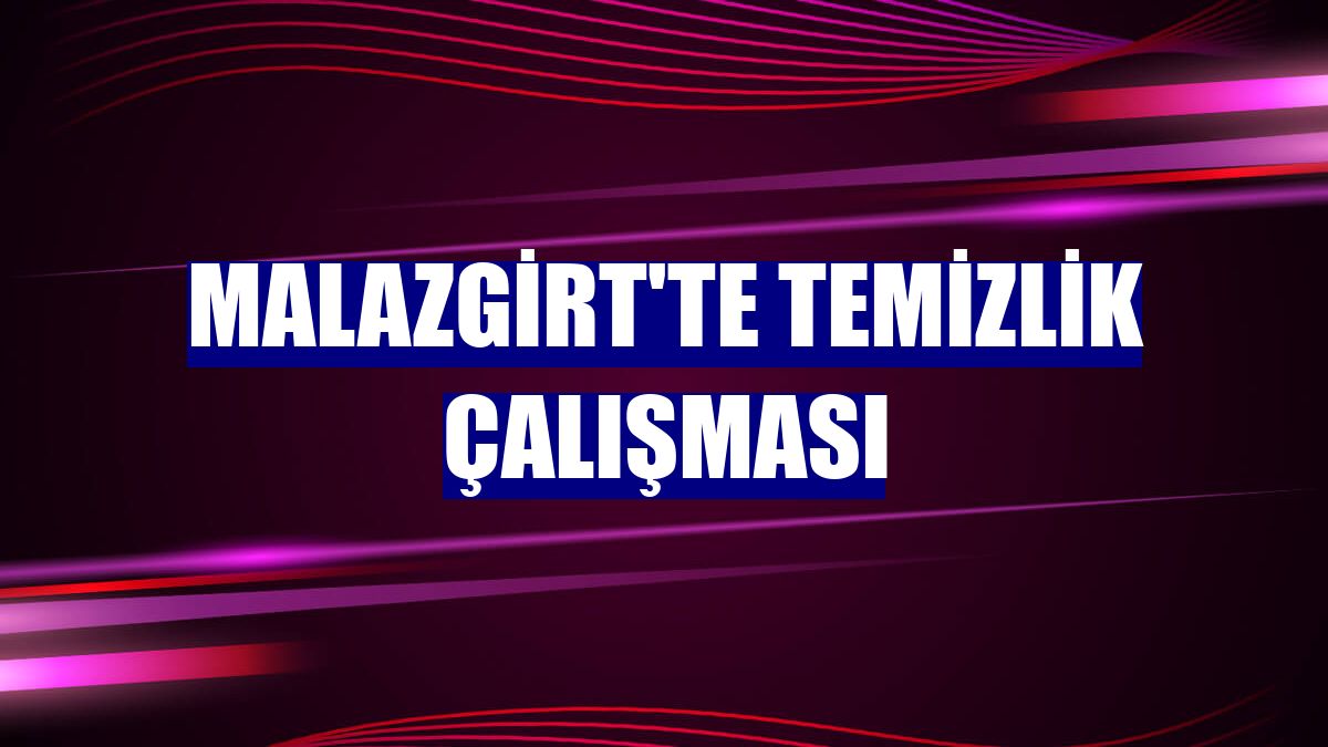 Malazgirt'te temizlik çalışması